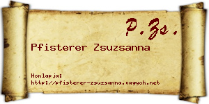 Pfisterer Zsuzsanna névjegykártya