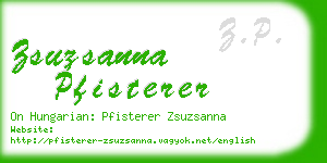 zsuzsanna pfisterer business card